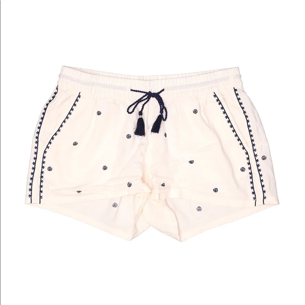 Old Navy linen blend tassel tie front shorts, Sz L - Picture 1 of 4